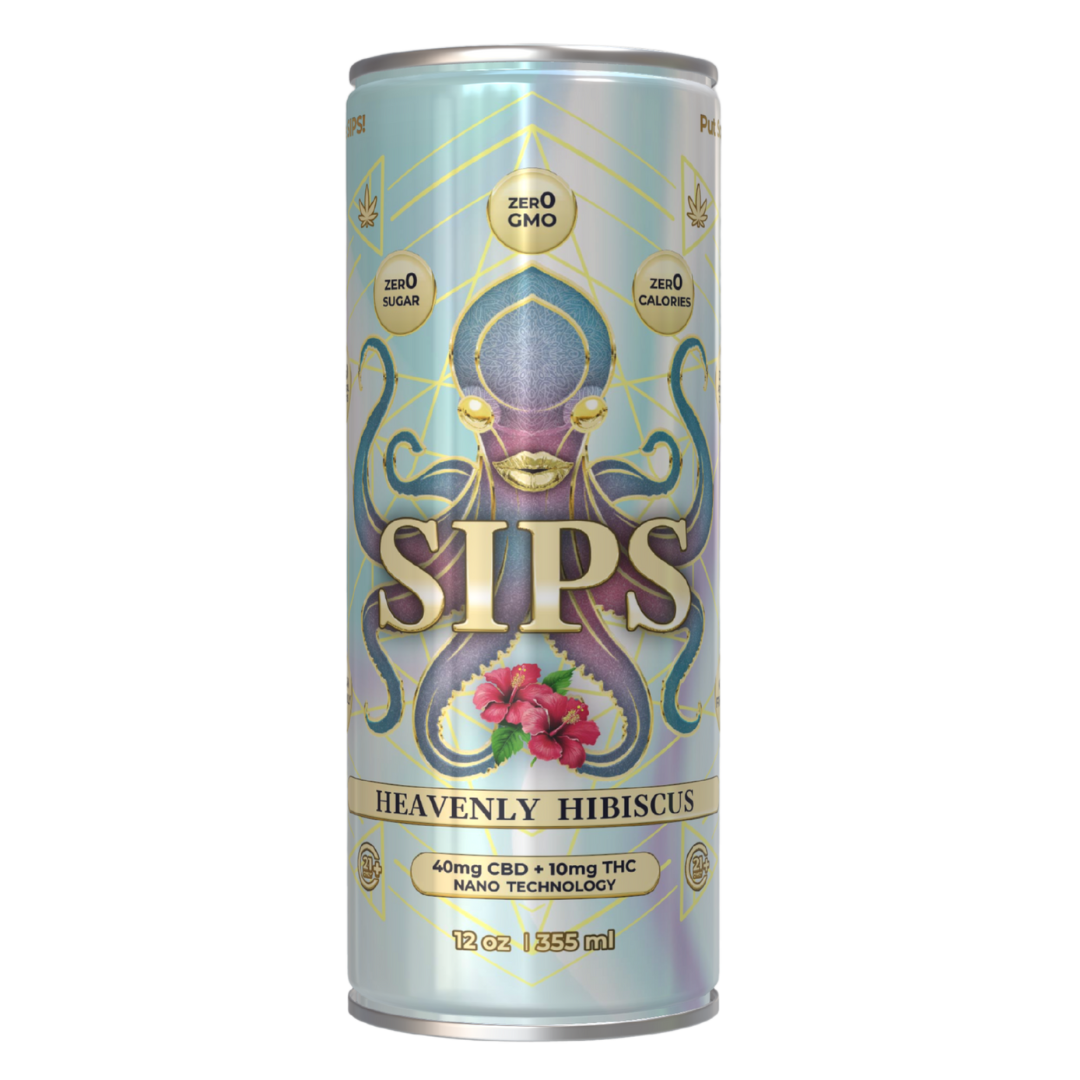 Heavenly Hibiscus THC CBD drink, zero calorie, gold standard wine alternative for relaxation and longevity.

